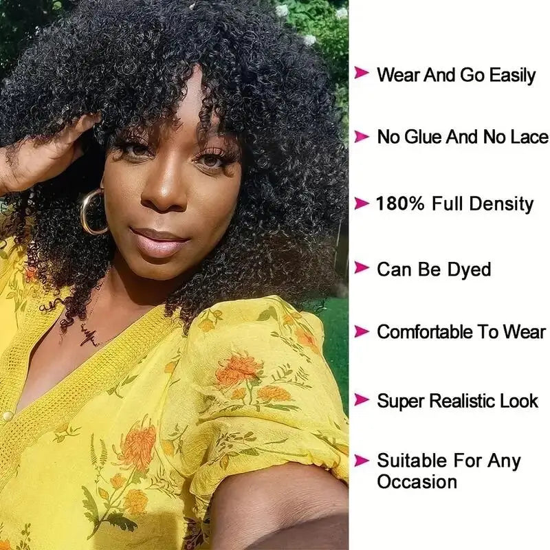 PURE FLOW Afro Kinky Curly Wig - Elevate Your Curls with Confidence